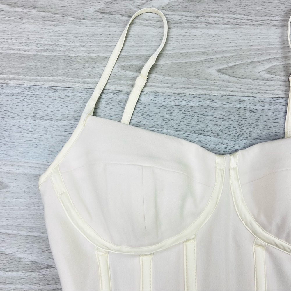 Reformation Rosetta Top Fior Di Latte Bustier Size 4 Sweetheart Neckline - Picture 10 of 16